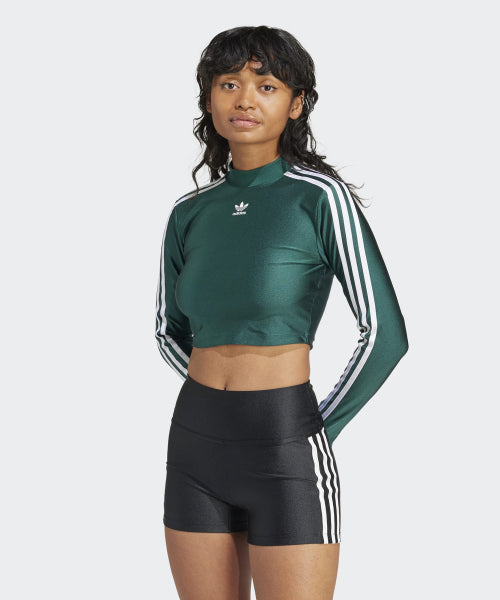 ADIDAS ADIDAS 3S Crop Long Sleeve Tee - Green