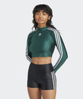 ADIDAS ADIDAS 3S Crop Long Sleeve Tee - Green
