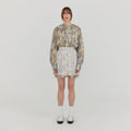 EENK YENDEL Floral Mini Pleats Skirts - Cream