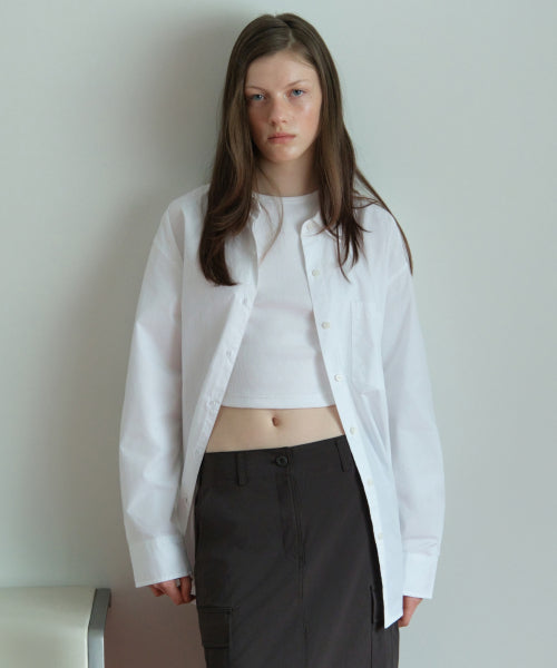MUSINSA STANDARD WOMAN MUSINSA STANDARD WOMAN Women's Oversized Washed Poplin Shirt [White]