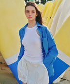 MUSINSA STANDARD WOMAN MUSINSA STANDARD WOMAN Women's Oversized Washed Poplin Shirt [Blue]
