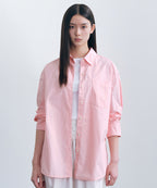 MUSINSA STANDARD WOMAN MUSINSA STANDARD WOMAN Women's Oversized Washed Poplin Shirt (Pink)