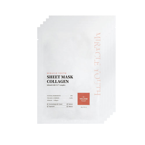 VILLAGE11FACTORY VILLAGE11FACTORY Miracle Youth Sheet Mask Collagen 10 sheets