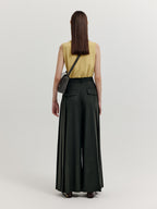 EENK EENK XLEAT Pleated Wide Pants - Khaki