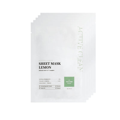 VILLAGE11FACTORY Active Clean Sheet Mask Lemon 10 sheets