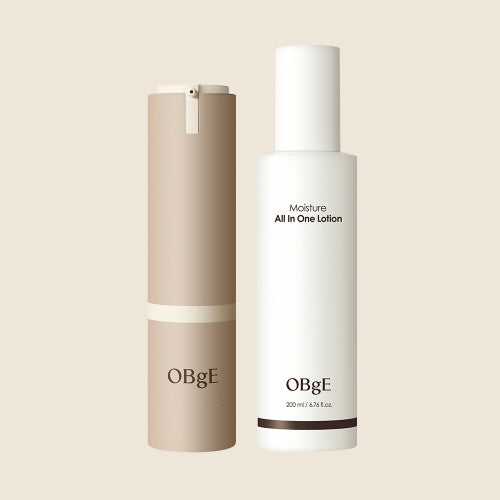 OBGE Natural Cover Lotion (Choose 1 of 2 types) + Moisture All-in-One Lotion Set
