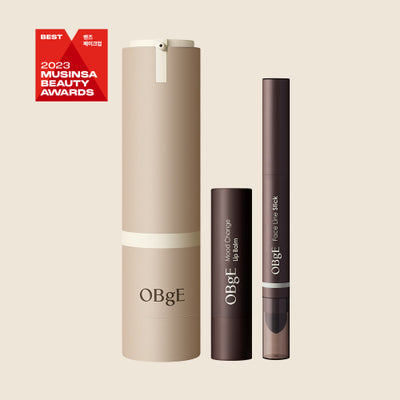 OBGE Natural Cover Lotion + Lip Balm + Face Line Stick Set