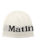 MATIN KIM MATIN KIM LOGO LINEN SHORT BEANIE ONE SIZE