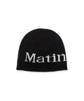 MATIN KIM MATIN KIM LOGO LINEN SHORT BEANIE ONE SIZE
