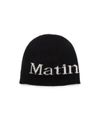 MATIN KIM MATIN KIM LOGO LINEN SHORT BEANIE ONE SIZE