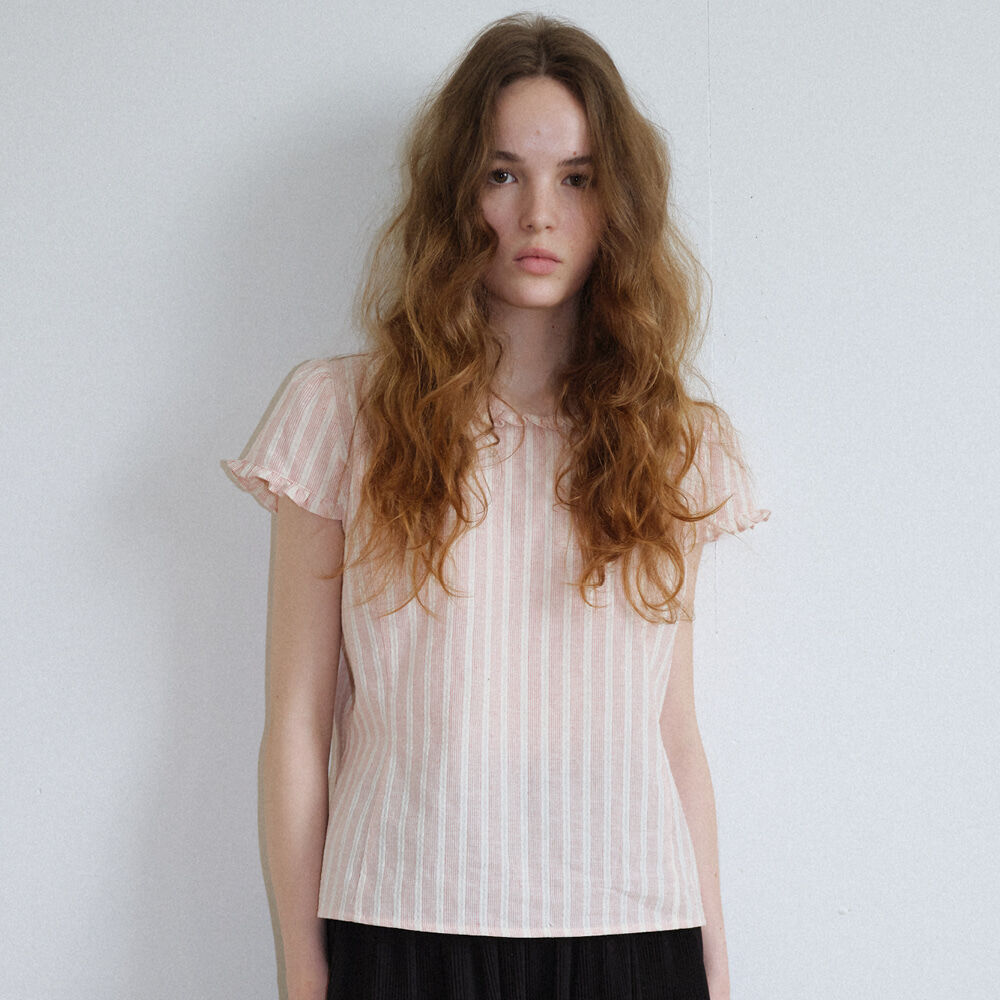 SIENNE [3rd] Poe Frill Blouse (Red)
