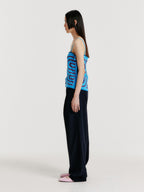 EENK YOON Sleeveless Logo Knit Top - Blue