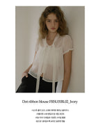 FRIVER07 Dot ribbon blouse [FRSU01BL02]_Ivory