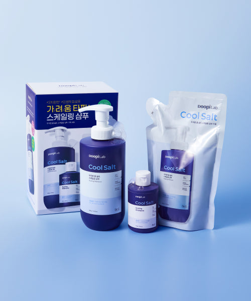 DR.G Scalp Lab Cool Salt Scaling Shampoo Double Special Set (500g main product + 500g refill + 100g free gift)