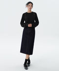 MUSINSA STANDARD WOMAN MUSINSA STANDARD WOMAN Denim Midi Skirt Deep Indigo