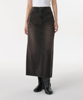 MUSINSA STANDARD WOMAN MUSINSA STANDARD WOMAN Denim Maxi Skirt Rusty Black