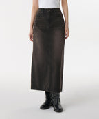 MUSINSA STANDARD WOMAN MUSINSA STANDARD WOMAN Denim Maxi Skirt Rusty Black