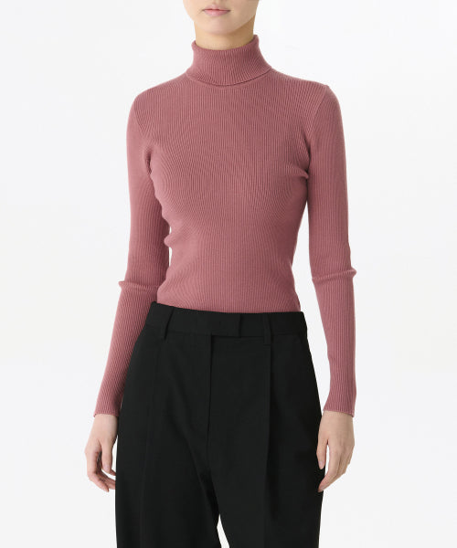 MUSINSA STANDARD WOMAN MUSINSA STANDARD WOMAN Women's Ribbed Slim Turtleneck Knit Red Bean