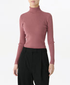 MUSINSA STANDARD WOMAN MUSINSA STANDARD WOMAN Women's Ribbed Slim Turtleneck Knit Red Bean
