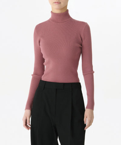 MUSINSA STANDARD WOMAN Women's Ribbed Slim Turtleneck Knit Red Bean