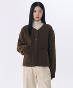MUSINSA STANDARD WOMAN MUSINSA STANDARD WOMAN Fleece Jacket Brown