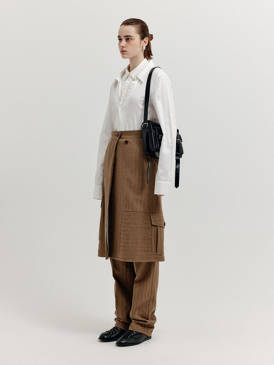 EENK EENK Cargo Wrap Skirt - Camel