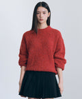 MUSINSA STANDARD WOMAN MUSINSA STANDARD WOMAN Women's Bookle Relaxed Crew Neck Knit [Red]