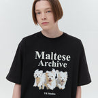 WAIKEI [Wearing Antim Huma] Maltese Archive Short Sleeve T-Shirt Black
