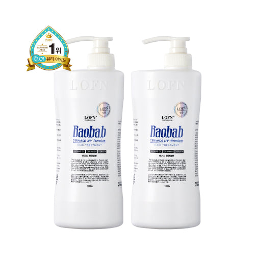 LOFN Lopen Baobab Ceramide LPP Premium Hair Treatment Original 1000ml 2pcs