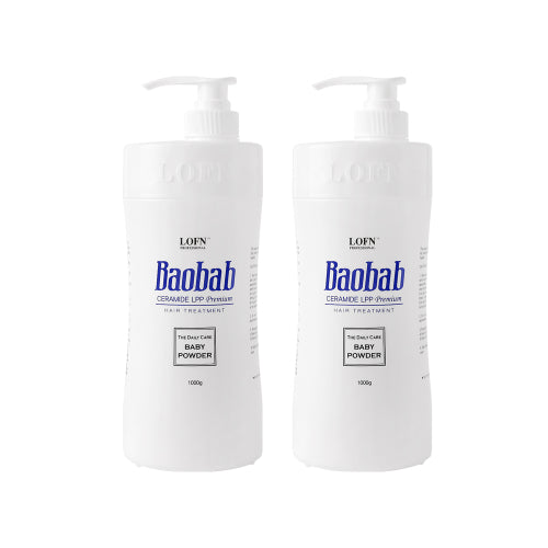 LOFN Lopen Baobab Ceramide LPP Premium Hair Treatment Baby Powder 1000ml 2pcs