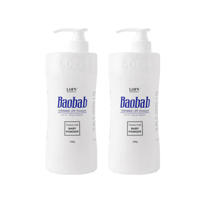 Lopen Baobab Ceramide LPP Premium Hair Treatment Baby Powder 1000ml 2pcs