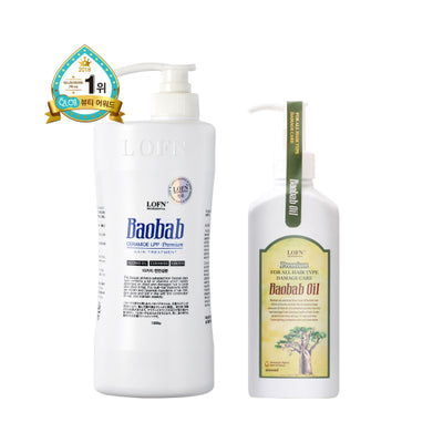 Lopen Baobab Treatment 1000ml + Lopen Baobab Hair Oil 200ml
