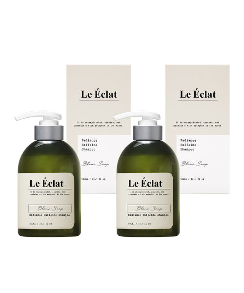 LEECLAT Le Eclat Radiance Caffeine Shampoo Blanc Soap 500ml 2pcs