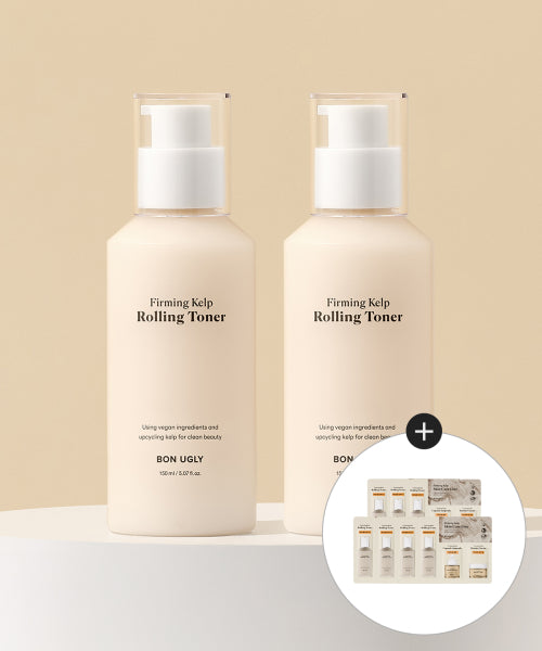 BON UGLY Firming Kelp Rolling Toner 150ml (2 pieces) + Firming Kelp 3 types (1.5ml x 3) 7 sheets provided