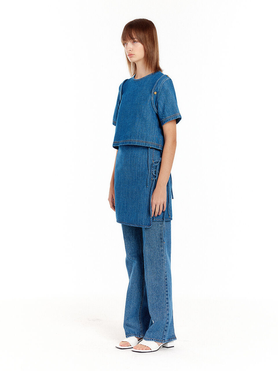 EENK EENK Transformative Denim Top - Denim Blue