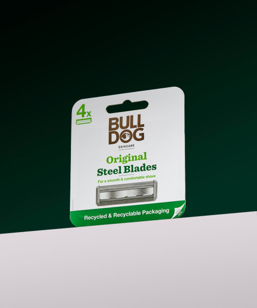BULLDOG Original bamboo razor blade refill (4 pieces)