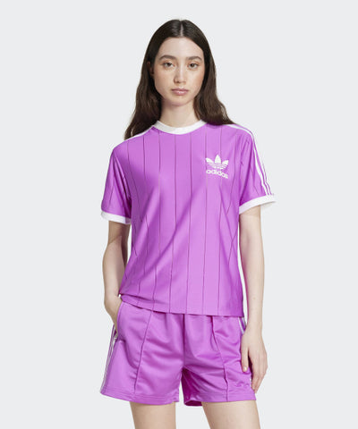 ADIDAS 3S Pinstripe Tee - Purple