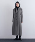 MUSINSA STANDARD WOMAN MUSINSA STANDARD WOMAN Cashmere Blend Tide Maxi Coat (Medium Gray)