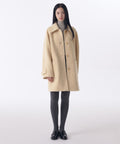 MUSINSA STANDARD WOMAN MUSINSA STANDARD WOMAN Wool Blend Boucle Balmacan Half Coat