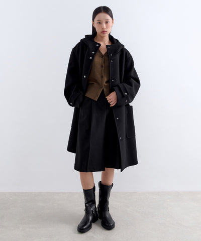 MUSINSA STANDARD WOMAN Coat Hooded [Black]