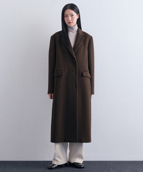 MUSINSA STANDARD WOMAN MUSINSA STANDARD WOMAN Coat Over Shoulder [Baroque Brown]