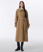 MUSINSA STANDARD WOMAN MUSINSA STANDARD WOMAN Cashmere Blend Balmacan Robe Coat [Camel]