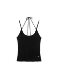 MATIN KIM MATIN KIM Strap Halter Neck Knit Top ONE SIZE