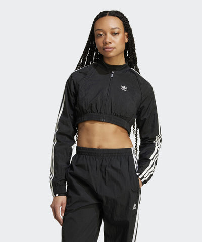 ADIDAS Cropped Track Top - Black