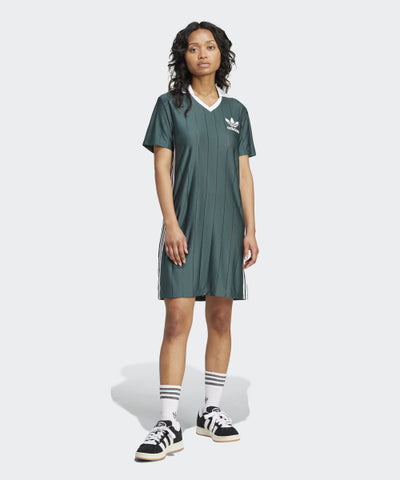 ADIDAS 3S Pinstripe Dress - Green