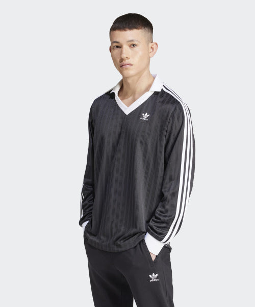 ADIDAS ADIDAS Pique Football Long Sleeve Tee - Black