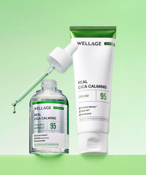 WELLAGE WELLAGE Real Cica Calming Ampoule & Cream Set 50ml