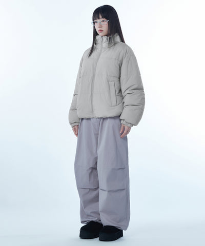 MUSINSA STANDARD WOMAN Padded Jacket Ash Gray/Ivory