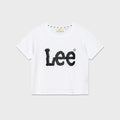 Lee Women's Big Twitch Logo Crop T-Shirt White