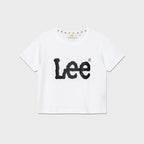 Lee Women's Big Twitch Logo Crop T-Shirt White